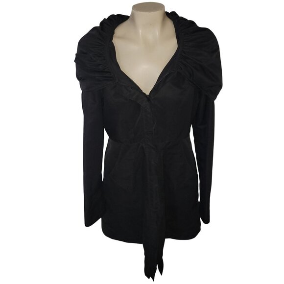 Prairie Underground Black Organic Cotton Hooded Jacket With Zipper &‎ Pockets S - Picture 3 of 10